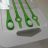 Силиконовые шнурки Hilaces GR/WH ярко-зеленые