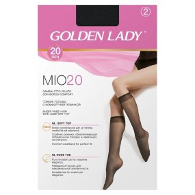 Гольфы женские Golden Lady Mio 20 эластичные черные
