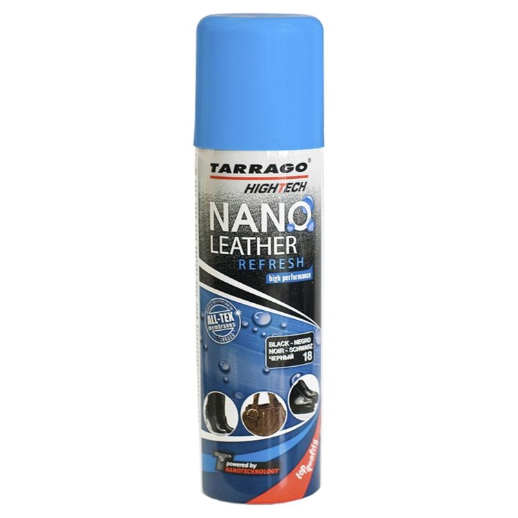 Аэрозоль-краситель для гладкой кожи Tarrago NANO Leather Refresh, 200мл. черный