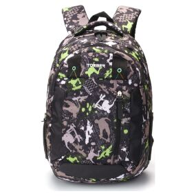 Рюкзак школьный Torber T5220-BLK-GRE серый